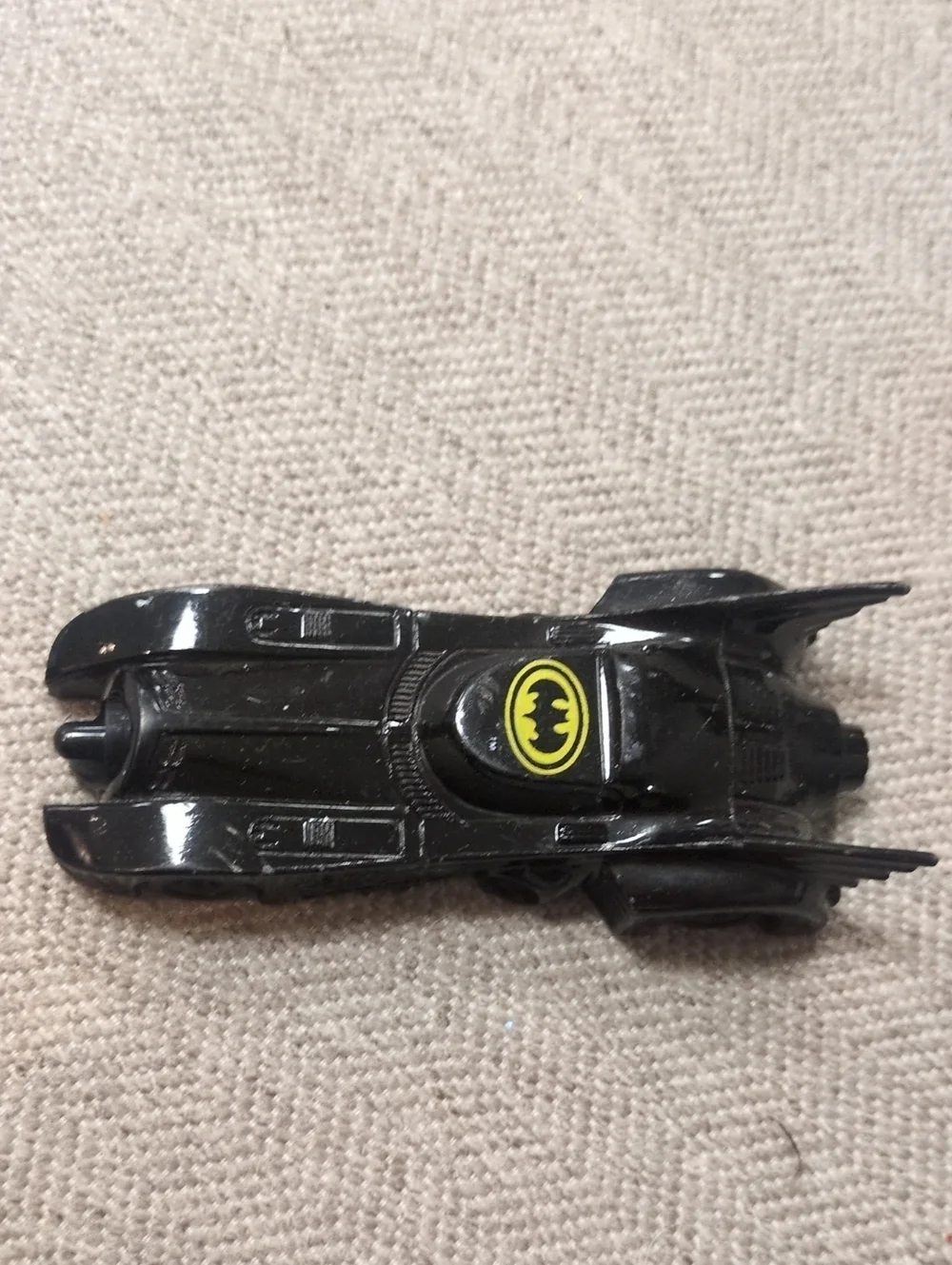 Batman Black Batmobile Die-Cast Toy Car with Yellow Emblem